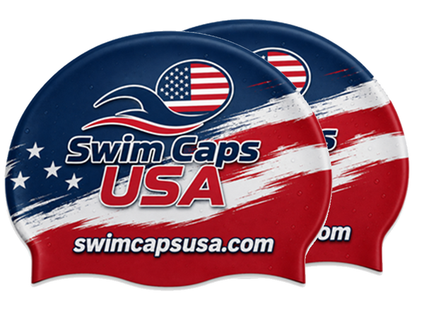 Custom swim cap with the same design on both sides