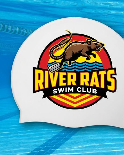 River Rats swim club printed cap