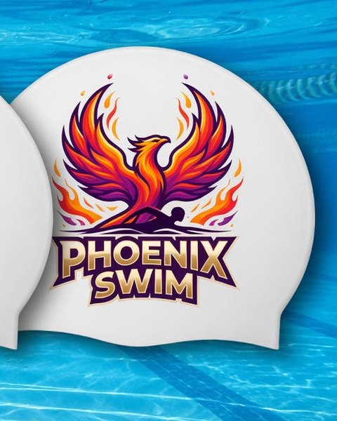 Phoenix Swim printed cap
