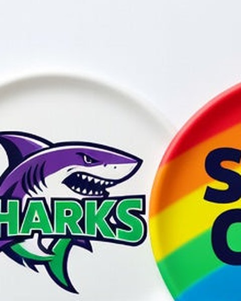 Sharks mascot printed cap