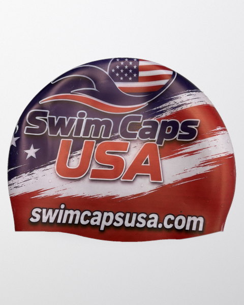 Swim Caps USA printed cap